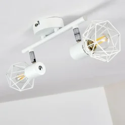 Lampes Vintages & Rétros-hofstein Plafonnier Gullspang Blanc, 2 lumières