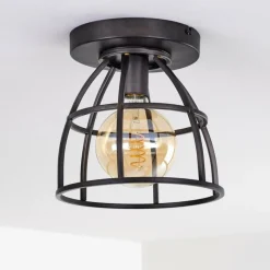Lampes Vintages & Rétros-hofstein Plafonnier Haervej Noir, 1 lumière