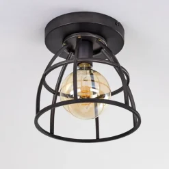 Lampes Vintages & Rétros-hofstein Plafonnier Haervej Noir, 1 lumière