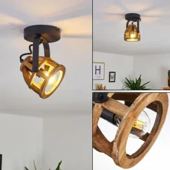 Lampes Industrielles-hofstein Plafonnier Haervej Noir, 1 lumière