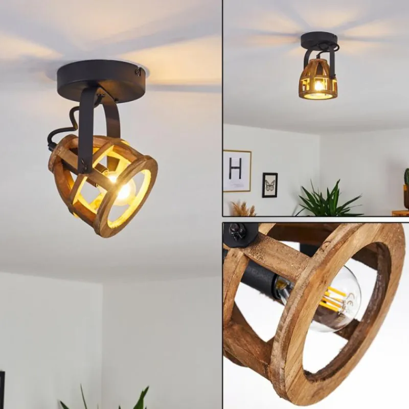 Lampes Industrielles-hofstein Plafonnier Haervej Noir, 1 lumière