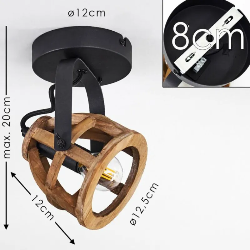 Lampes Industrielles-hofstein Plafonnier Haervej Noir, 1 lumière