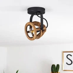 Lampes Industrielles-hofstein Plafonnier Haervej Noir, 1 lumière