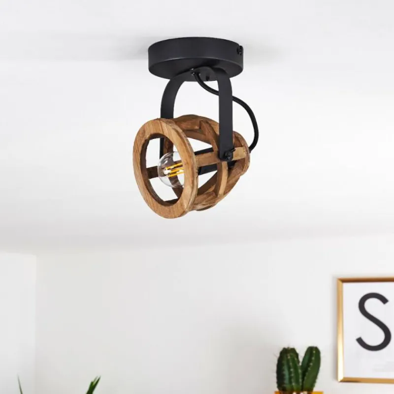 Lampes Industrielles-hofstein Plafonnier Haervej Noir, 1 lumière