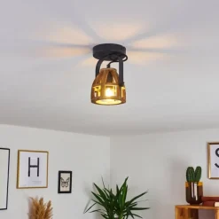 Lampes Industrielles-hofstein Plafonnier Haervej Noir, 1 lumière