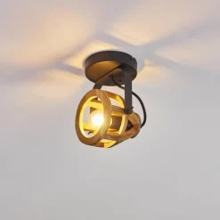 Lampes Industrielles-hofstein Plafonnier Haervej Noir, 1 lumière