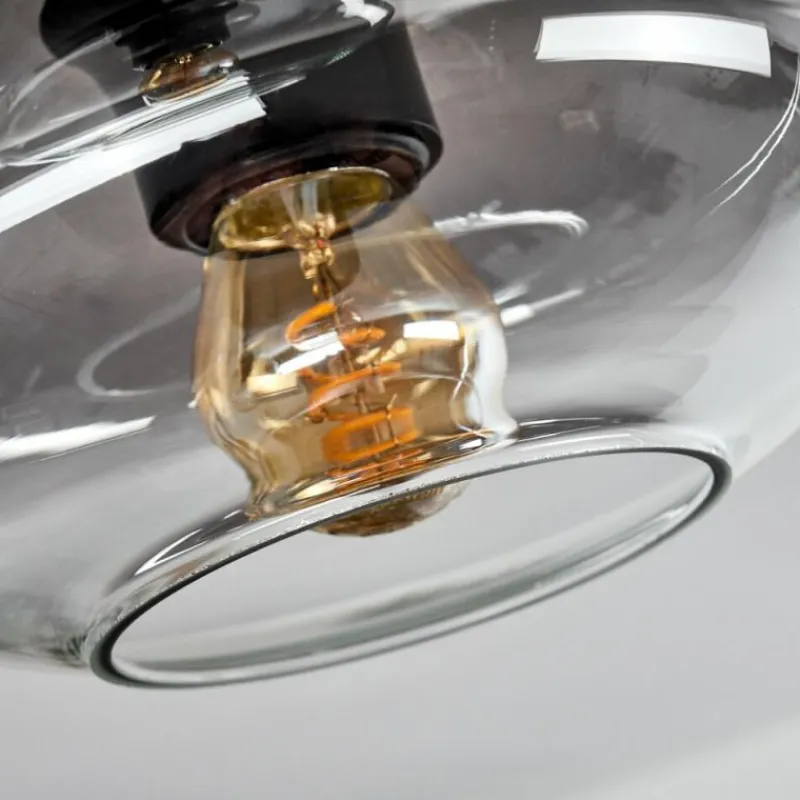 hofstein Plafonnier Haikala Clair, Fumé, 3 lumières