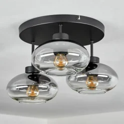 hofstein Plafonnier Haikala Clair, Fumé, 3 lumières