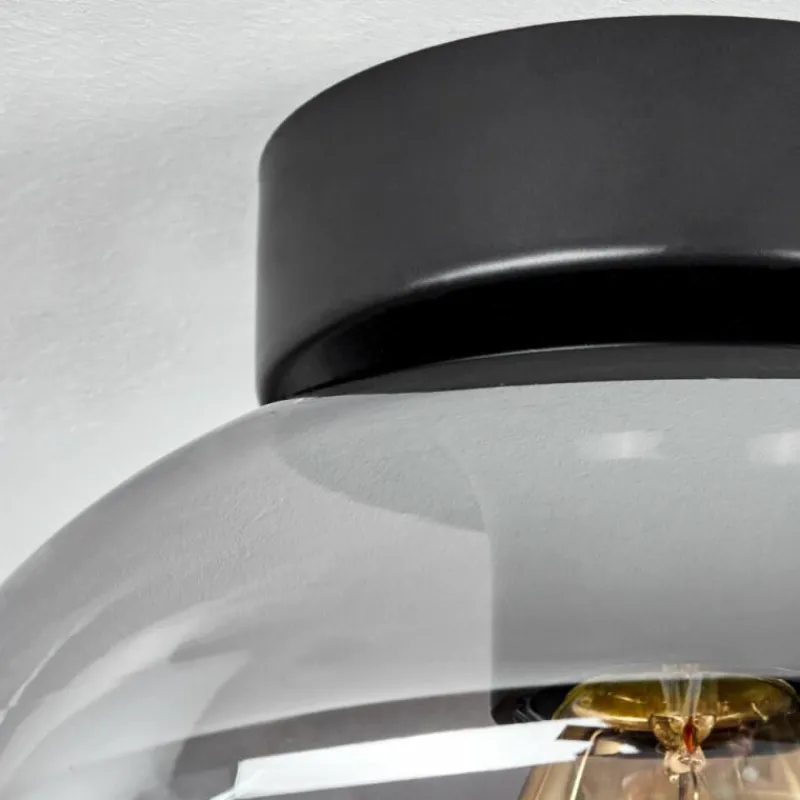 hofstein Plafonnier Haikala Clair, Fumé, 1 lumière