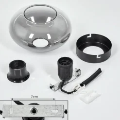 hofstein Plafonnier Haikala Clair, Fumé, 1 lumière