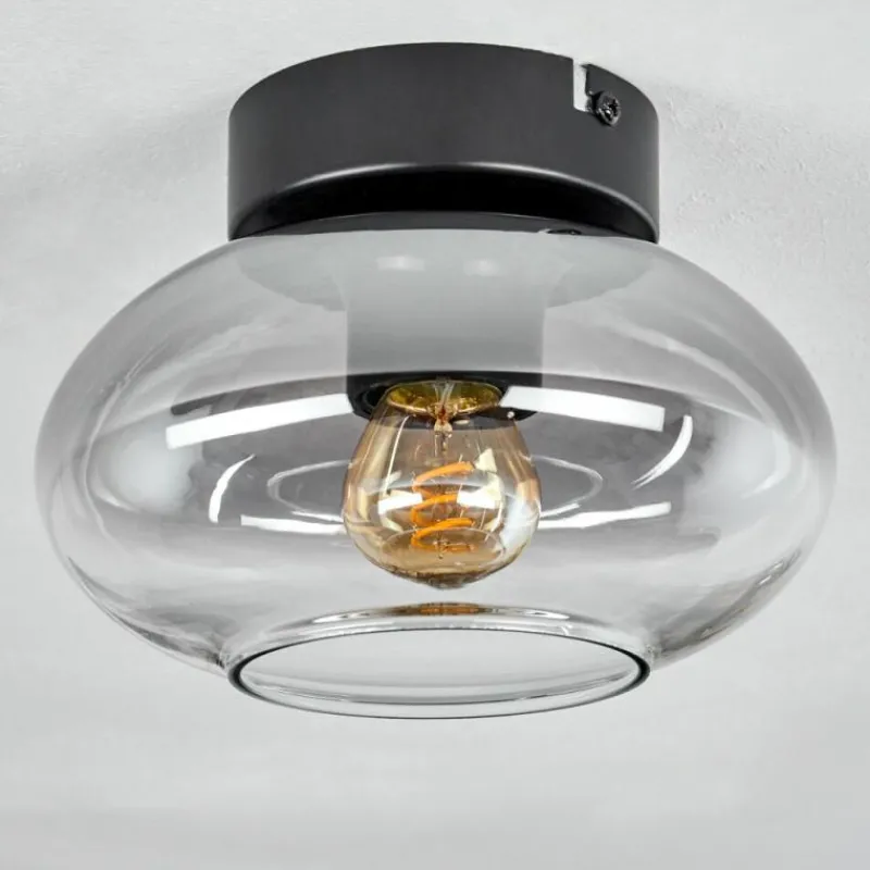 hofstein Plafonnier Haikala Clair, Fumé, 1 lumière