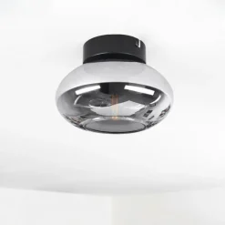 Suspension Verre Fumé-hofstein Plafonnier Haikala Fumé, 1 lumière