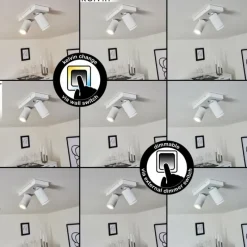 hofstein Plafonnier Hakamken Blanc, 2 lumières