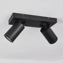 hofstein Plafonnier Hakamken LED Noir, 2 lumières