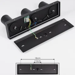 hofstein Plafonnier Hakamken Noir, 3 lumières