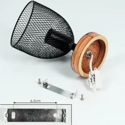 Lampes Vintages & Rétros-hofstein Plafonnier Hakvaag Bois foncé, Noir, 1 lumière