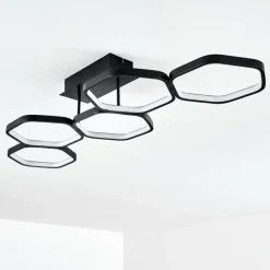 hofstein Plafonnier Halmstad LED Noir, 1 lumière