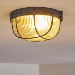 hofstein Plafonnier Hanalei Gris, 1 lumière