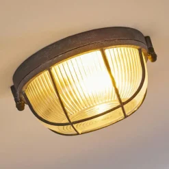 hofstein Plafonnier Hanalei Gris, 1 lumière