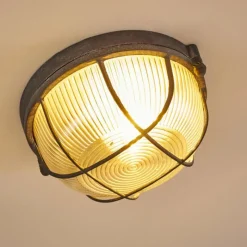 hofstein Plafonnier Hanalei Gris, 1 lumière