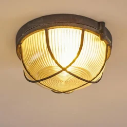 hofstein Plafonnier Hanalei Gris, 1 lumière