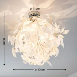 Lampes En Tissu-hofstein Plafonnier Harads Chrome, 1 lumière