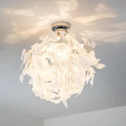 Lampes En Tissu-hofstein Plafonnier Harads Chrome, 1 lumière