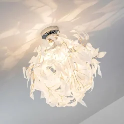 Lampes En Tissu-hofstein Plafonnier Harads Chrome, 1 lumière