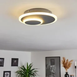 hofstein Plafonnier Harea LED Gris, 1 lumière