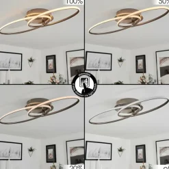 hofstein Plafonnier Harpeth LED Nickel mat, 1 lumière