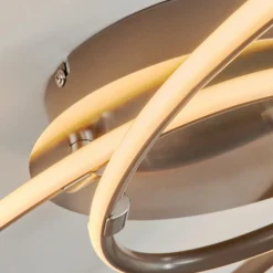 hofstein Plafonnier Harpeth LED Nickel mat, 1 lumière