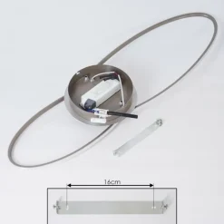 hofstein Plafonnier Harpeth LED Nickel mat, 1 lumière