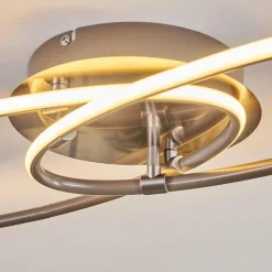 hofstein Plafonnier Harpeth LED Nickel mat, 1 lumière