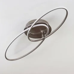 hofstein Plafonnier Harpeth LED Nickel mat, 1 lumière