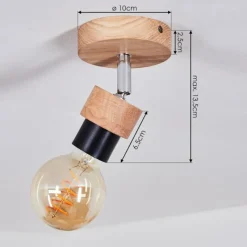 Lampes Industrielles-hofstein Plafonnier Harran Chrome, Écru, 1 lumière