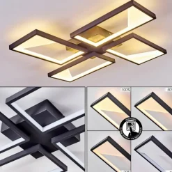 hofstein Plafonnier Haya LED Noir, 4 lumières