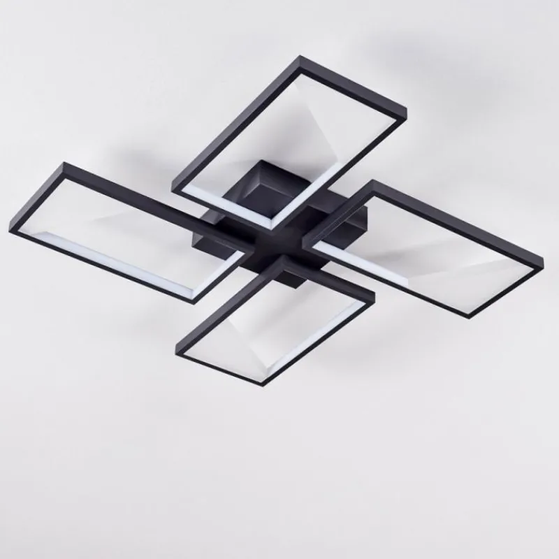 hofstein Plafonnier Haya LED Noir, 4 lumières