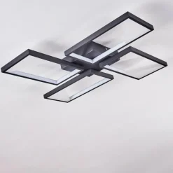 hofstein Plafonnier Haya LED Noir, 4 lumières