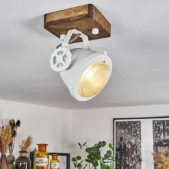 Lampes Industrielles-hofstein Plafonnier Herford Bois foncé, 1 lumière