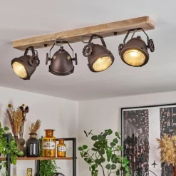 Lampes Industrielles-hofstein Plafonnier Herford Écru, 4 lumières