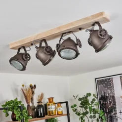 Lampes Industrielles-hofstein Plafonnier Herford Écru, 4 lumières