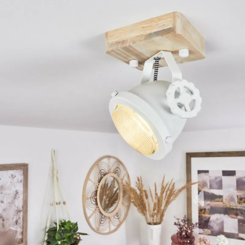 Lampes Industrielles-hofstein Plafonnier Herford Écru, Blanc, 1 lumière