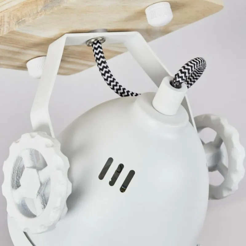 Lampes Industrielles-hofstein Plafonnier Herford Écru, Blanc, 1 lumière