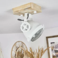 Lampes Industrielles-hofstein Plafonnier Herford Écru, Blanc, 1 lumière