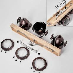 Lampes Industrielles-hofstein Plafonnier Herford Cuivre, Écru, 3 lumières