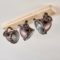 Lampes Industrielles-hofstein Plafonnier Herford Cuivre, Écru, 3 lumières