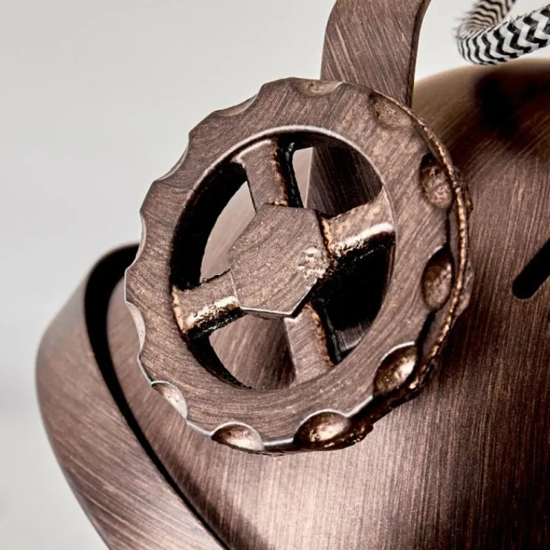 Lampes Industrielles-hofstein Plafonnier Herford Cuivre, Écru, 3 lumières