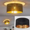 Lampes En Tissu-hofstein Plafonnier Hobart Noir doré, 1 lumière