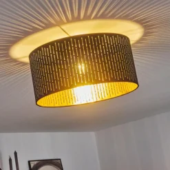 Lampes En Tissu-hofstein Plafonnier Hobart Noir doré, 1 lumière