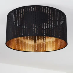 Lampes En Tissu-hofstein Plafonnier Hobart Noir doré, 1 lumière